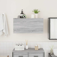 Mobile da Bagno Grigio Sonoma 80x25x40 cm in Truciolato