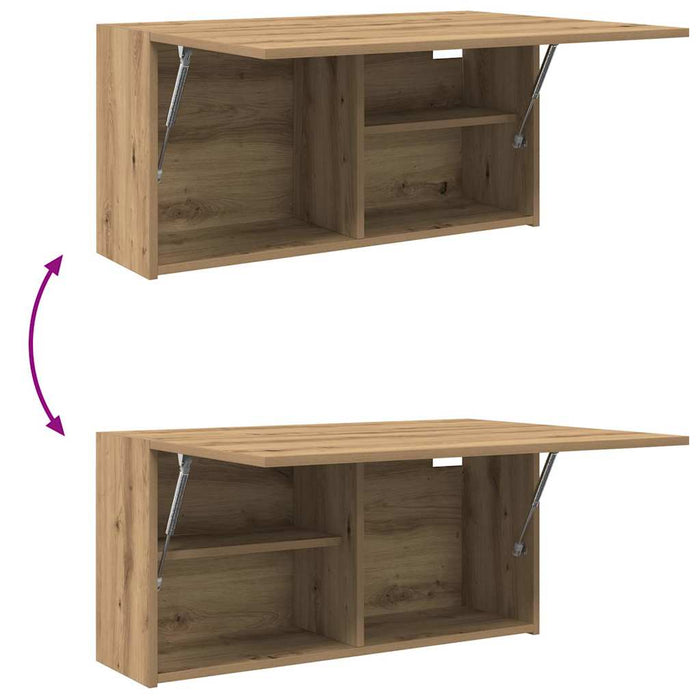 Mobiletto da Bagno Rovere Artigianale 80x25x40 cm in Truciolato