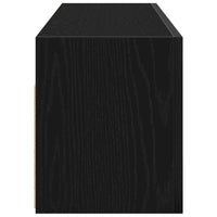 vidaXL Mobile da Bagno a Parete Nero 100x25x30 cm in Truciolato
