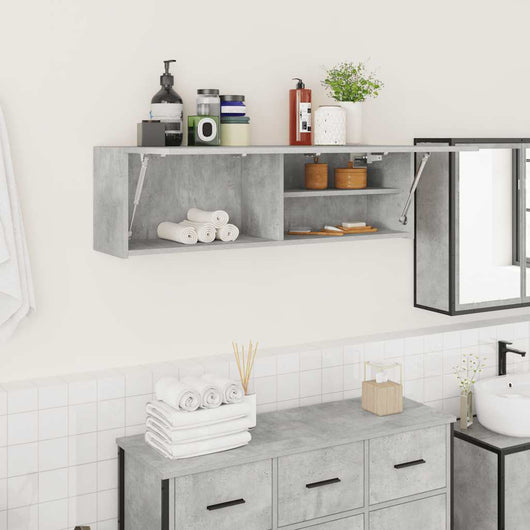 vidaXL Armadietto da Bagno Grigio Cemento 100x25x30 cm in Truciolato