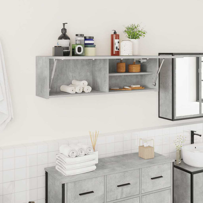 vidaXL Armadietto da Bagno Grigio Cemento 100x25x30 cm in Truciolato