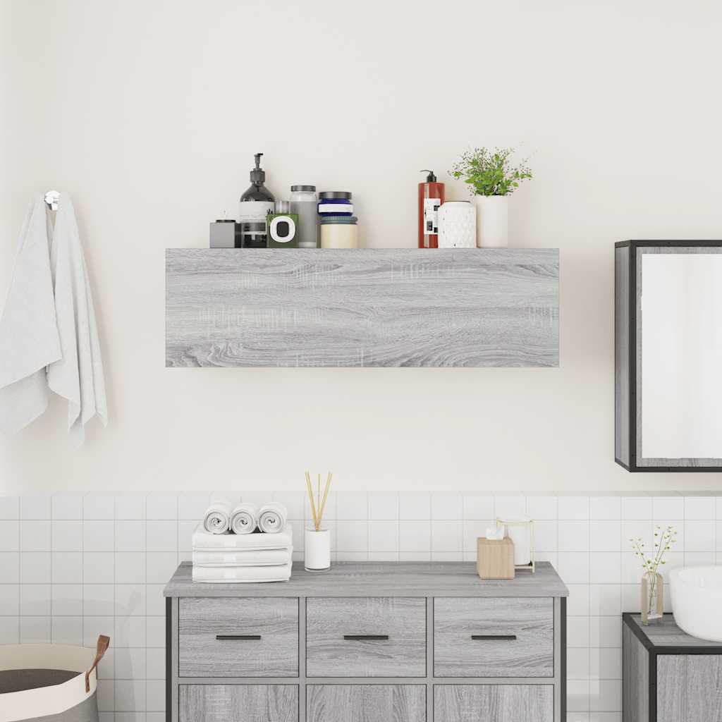 Mobile da Bagno Grigio Sonoma 100x25x30 cm in Truciolato 860099