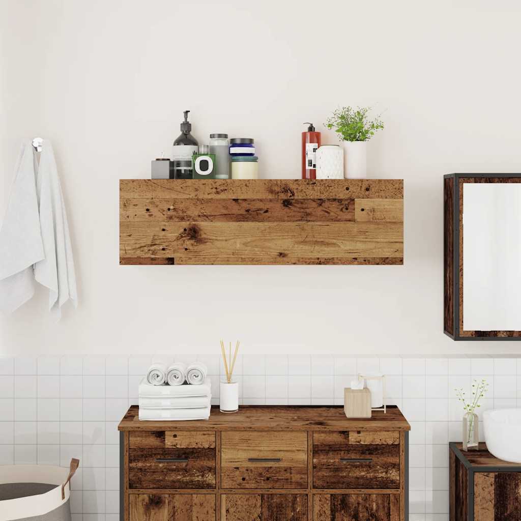 Mobile da Bagno Legno Antico 100x25x30 cm in Truciolato 860101
