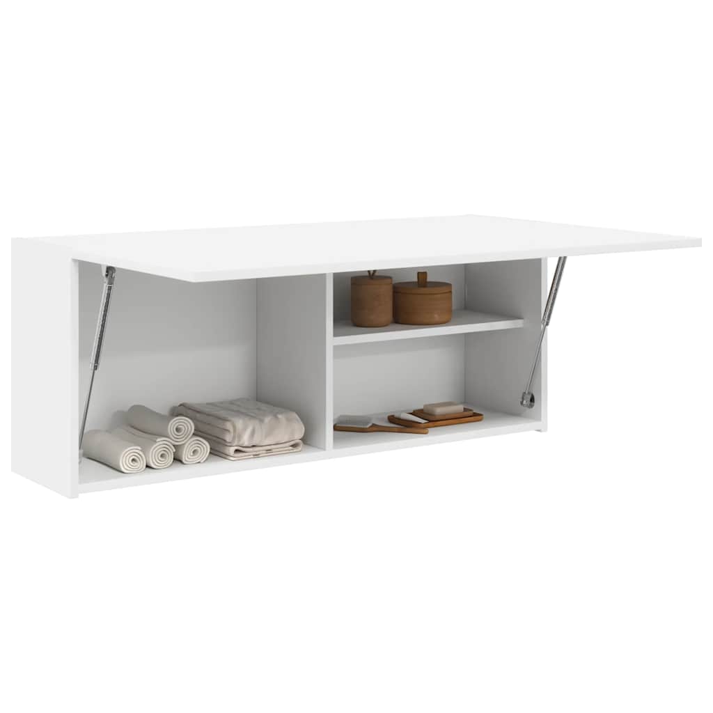 Mobile da Bagno a Parete Bianco 100x25x40 cm in Truciolato 860103