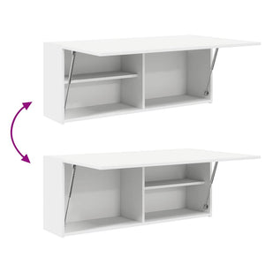 Mobile da Bagno a Parete Bianco 100x25x40 cm in Truciolato