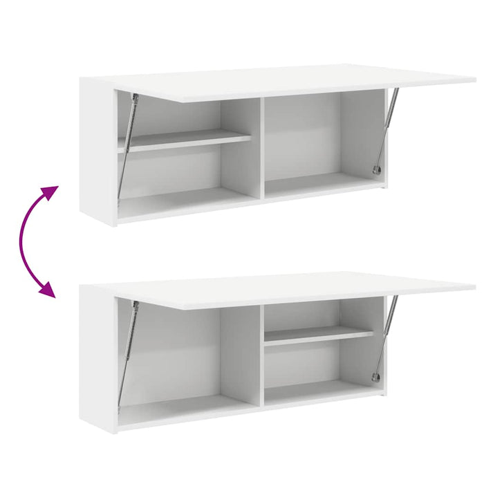 Mobile da Bagno a Parete Bianco 100x25x40 cm in Truciolato 860103