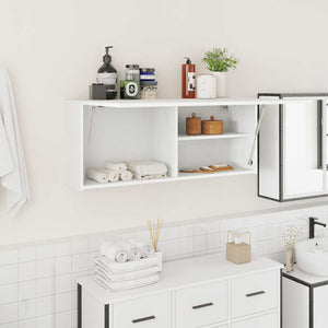 Mobile da Bagno a Parete Bianco 100x25x40 cm in Truciolato