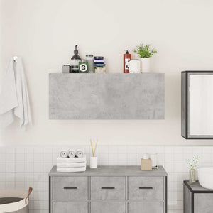 Armadietto da Bagno Grigio Cemento 100x25x40 cm in Truciolato 860106