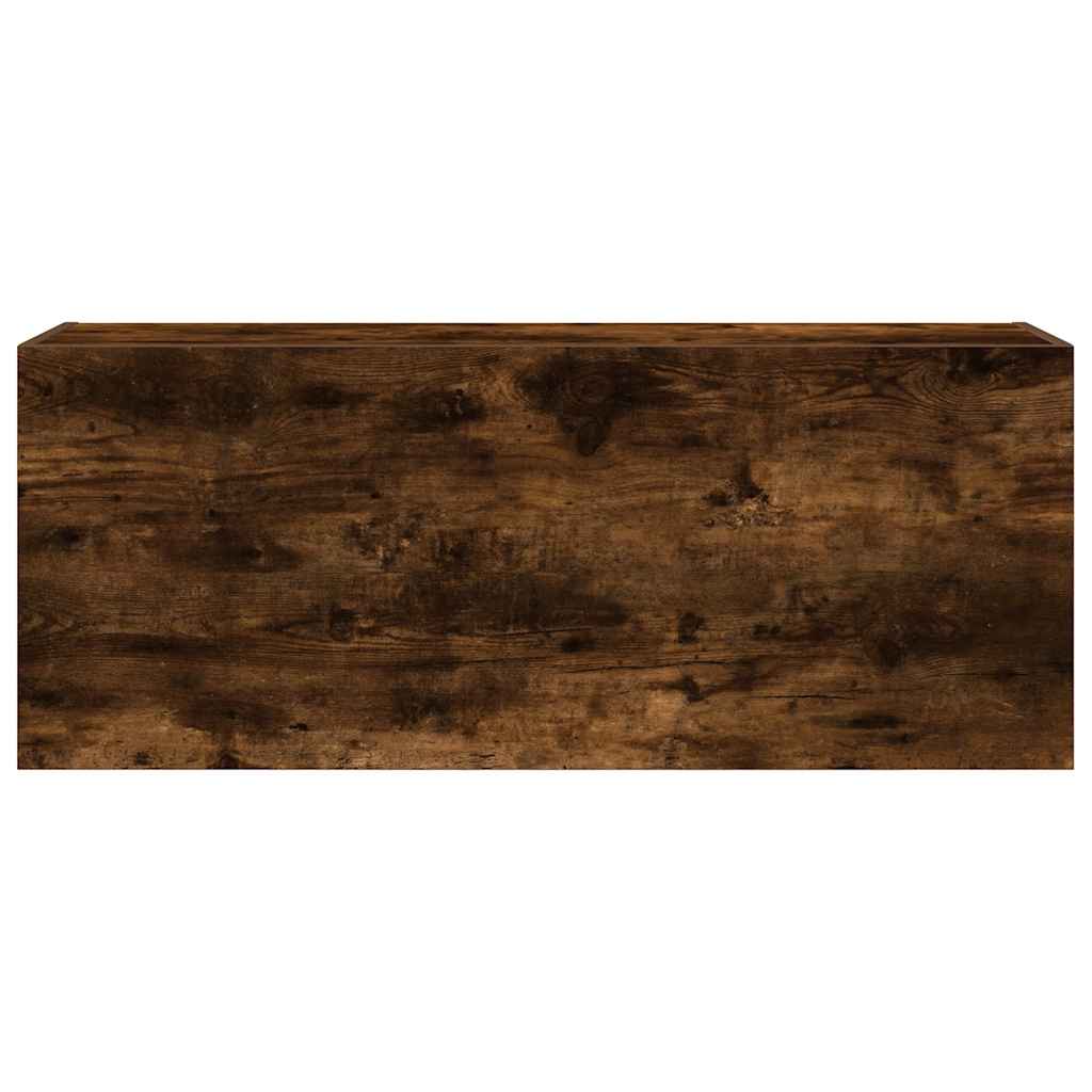vidaXL Armadietto Bagno Rovere Fumo 100x25x40 cm in Truciolato