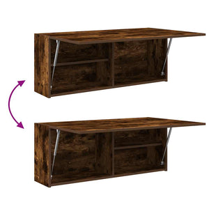 Armadietto Bagno Rovere Fumo 100x25x40 cm in Truciolato 860107