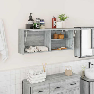 Mobile da Bagno Grigio Sonoma 100x25x40 cm in Truciolato 860108