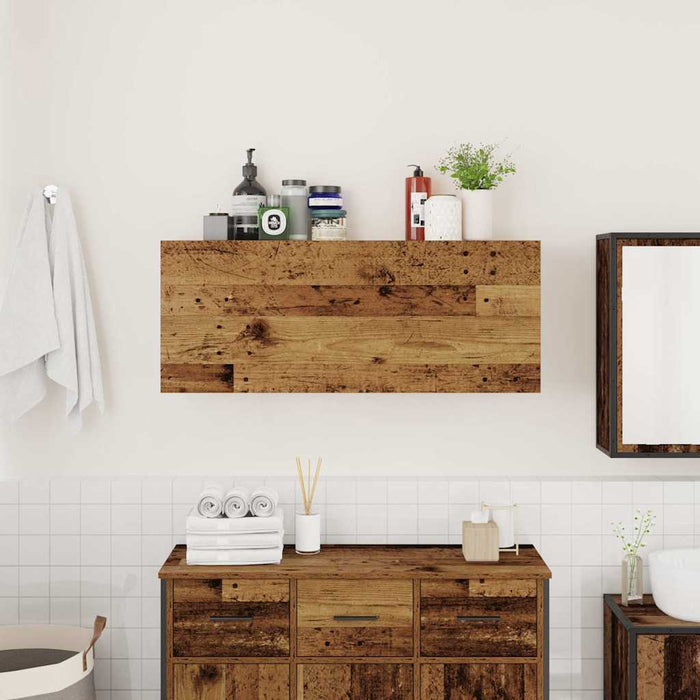 vidaXL Mobile da Bagno Legno Antico 100x25x40 cm in Truciolato