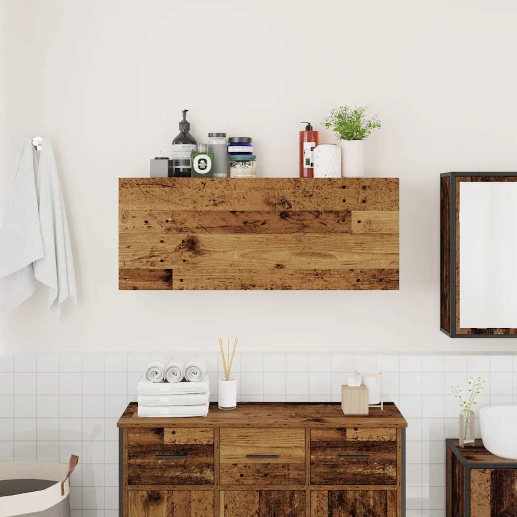Mobile da Bagno Legno Antico 100x25x40 cm in Truciolato 860110