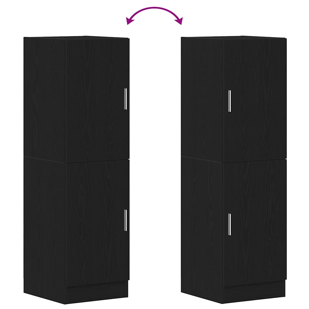 vidaXL Mobile da Cucina Nero 38x41,5x131,5 cm Legno Multistrato