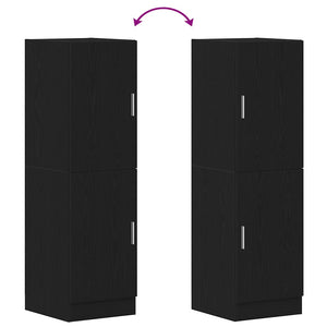 vidaXL Mobile da Cucina Nero 38x41,5x131,5 cm Legno Multistrato