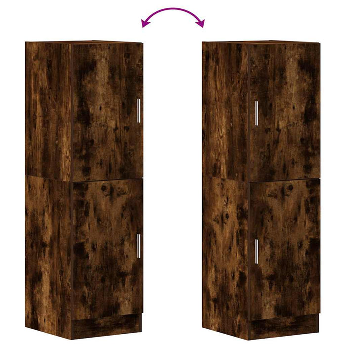 Armadietto Cucina Rovere Fumo 38x41,5x131,5 cm in Legno 860116