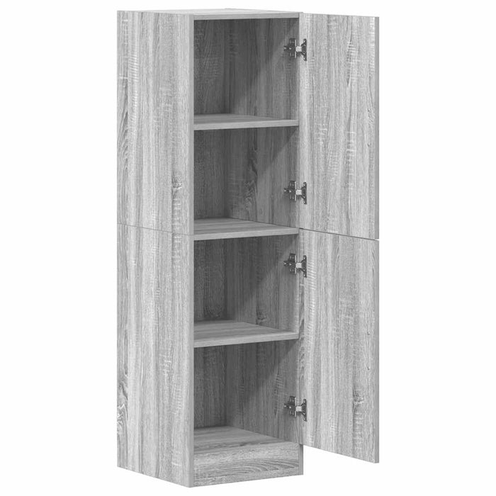 Armadietto Cucina-Mobiletto da Cucina Grigio Sonoma 38x41,5x131,5 cm in Legno