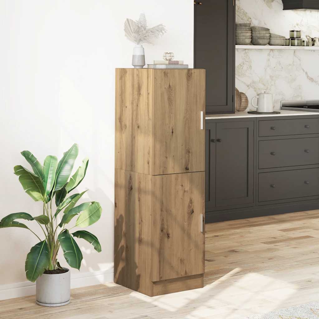 Armadietto Cucina-Mobiletto da Cucina Rovere Artigianale 38x41,5x131,5 cm in Legno