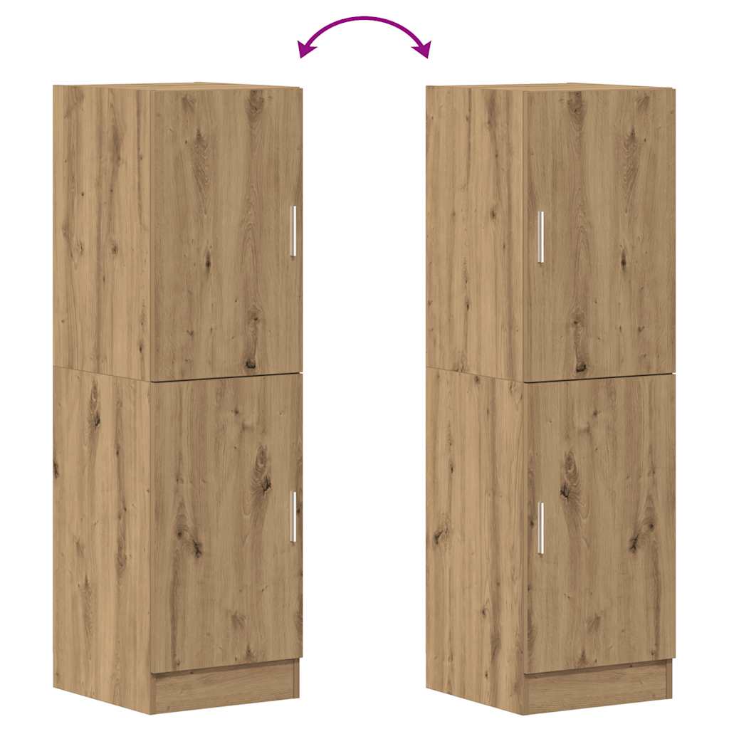 Armadietto Cucina-Mobiletto da Cucina Rovere Artigianale 38x41,5x131,5 cm in Legno