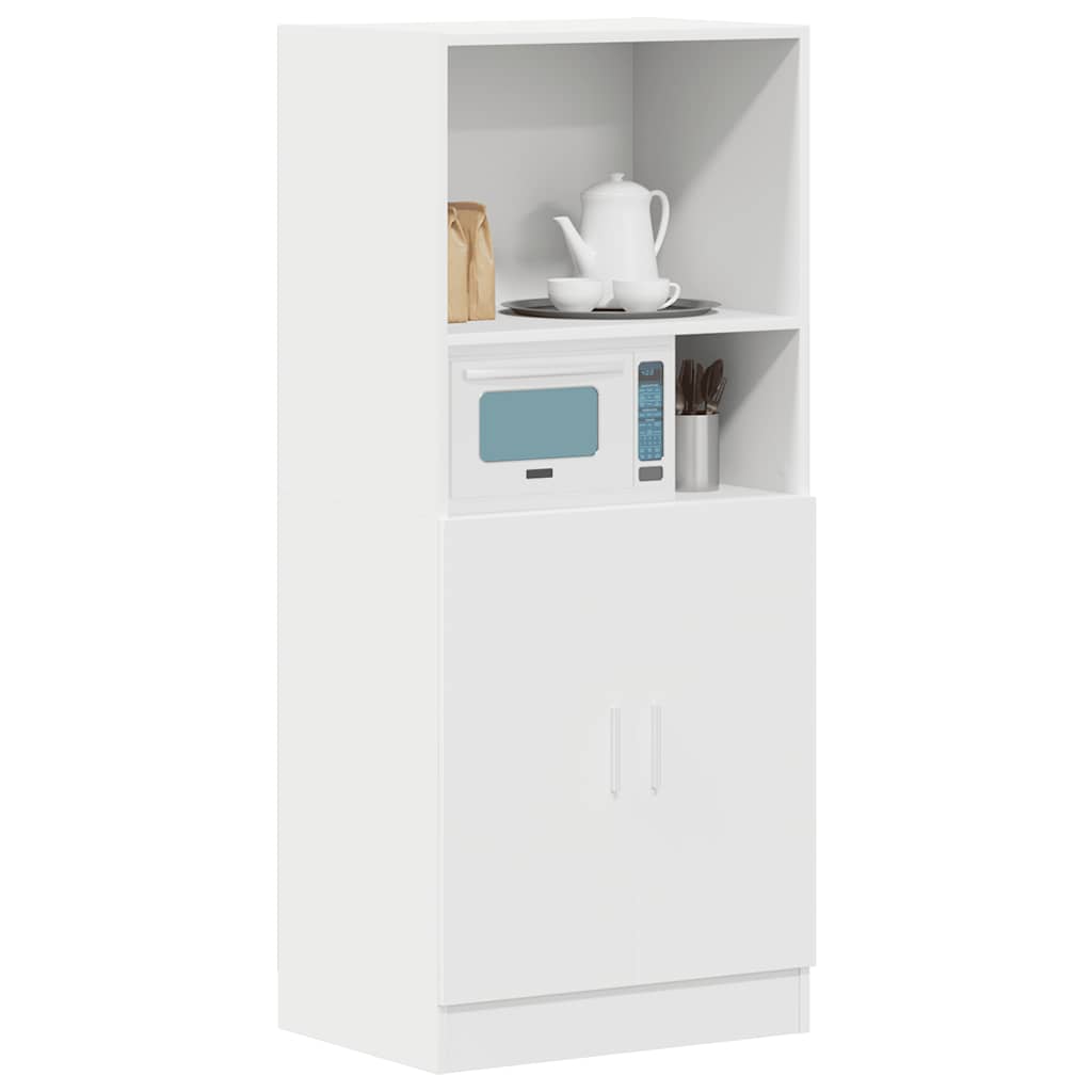 Mobile da cucina-Armadio da cucina Bianco 57x41,5x131,5 cm in Truciolato