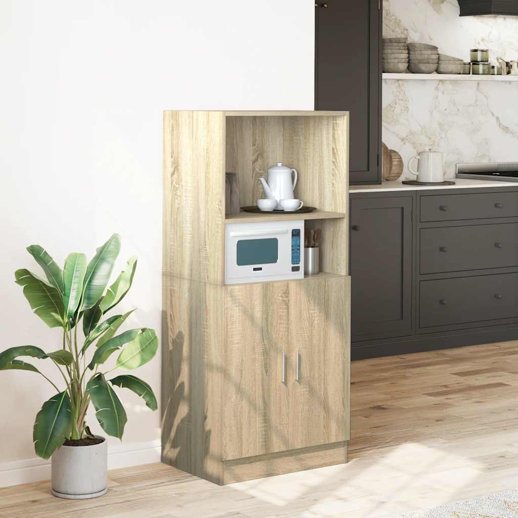 Mobile da cucina-Armadio da cucina Rovere Sonoma 57x41,5x131,5 cm in Truciolato