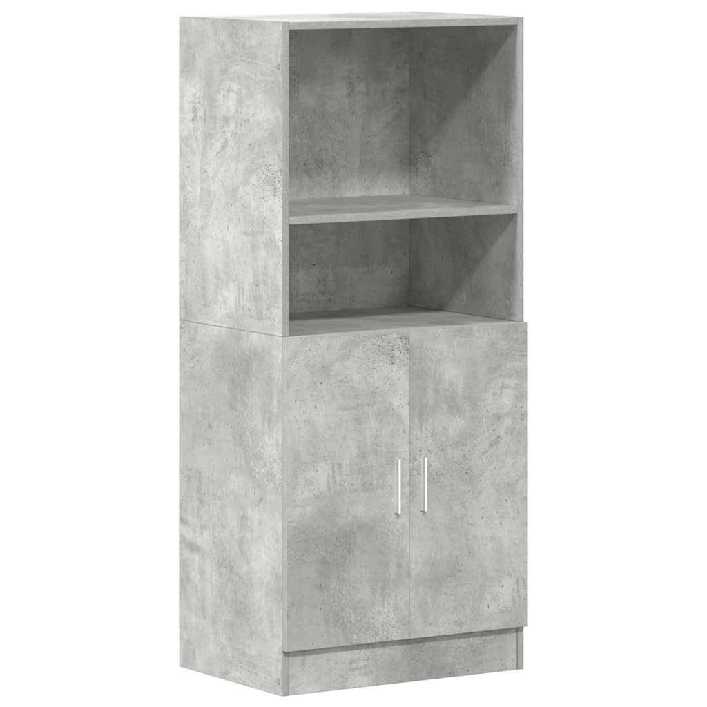 vidaXL Mobile da Cucina Grigio Cemento 57x41,5x131,5 cm in Truciolato