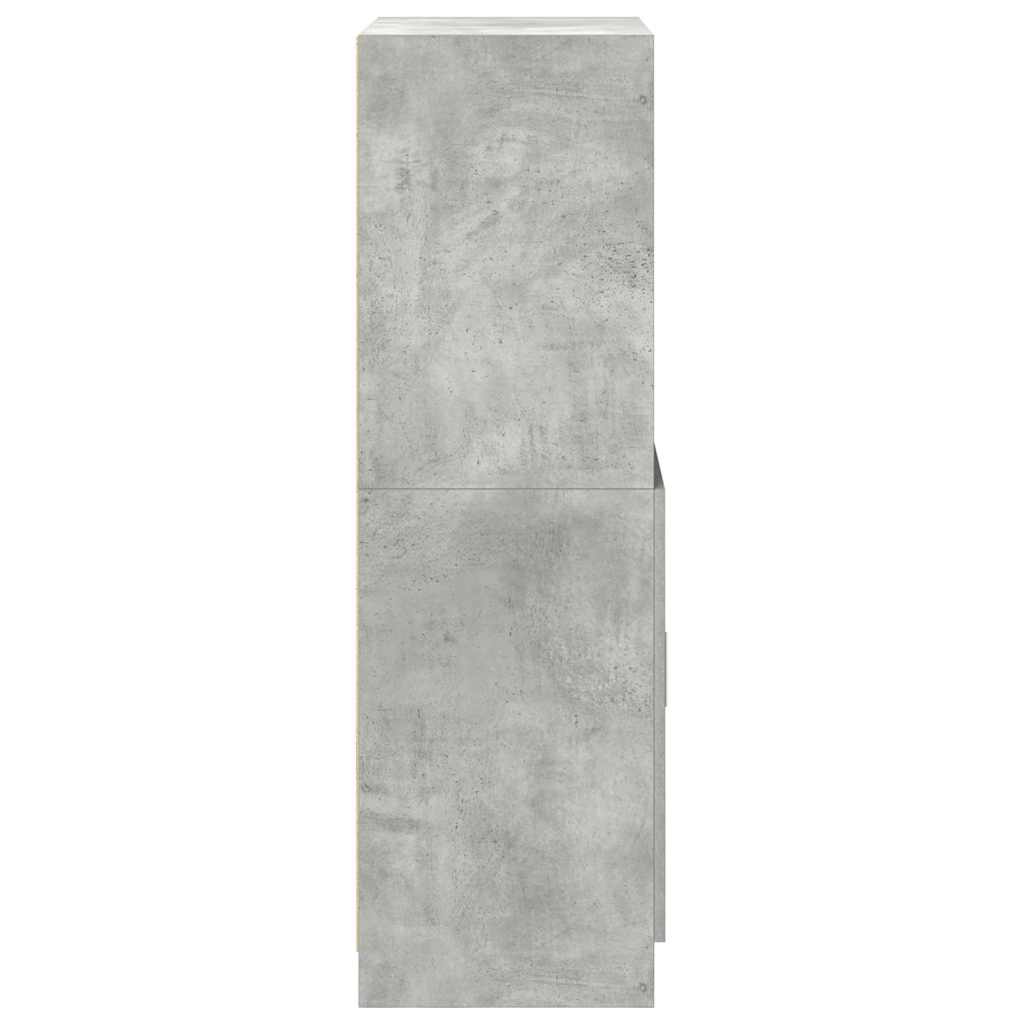 vidaXL Mobile da Cucina Grigio Cemento 57x41,5x131,5 cm in Truciolato