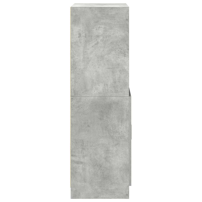 vidaXL Mobile da Cucina Grigio Cemento 57x41,5x131,5 cm in Truciolato