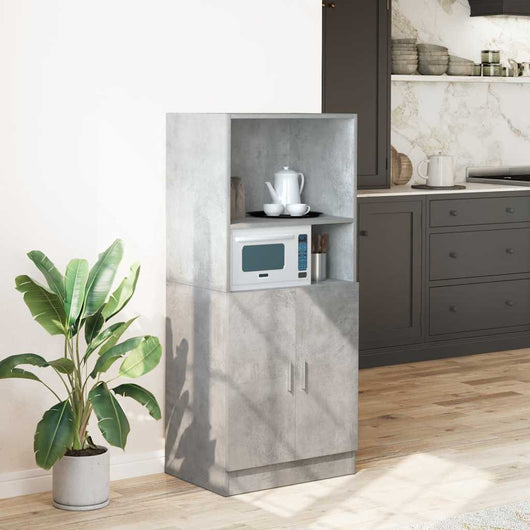 vidaXL Mobile da Cucina Grigio Cemento 57x41,5x131,5 cm in Truciolato