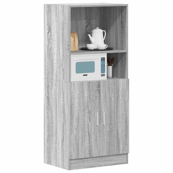vidaXL Armadietto Cucina Grigio Sonoma 57x41,5x131,5 cm in Truciolato