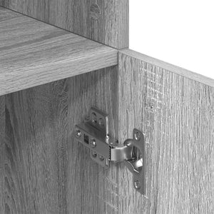 vidaXL Armadietto Cucina Grigio Sonoma 57x41,5x131,5 cm in Truciolato