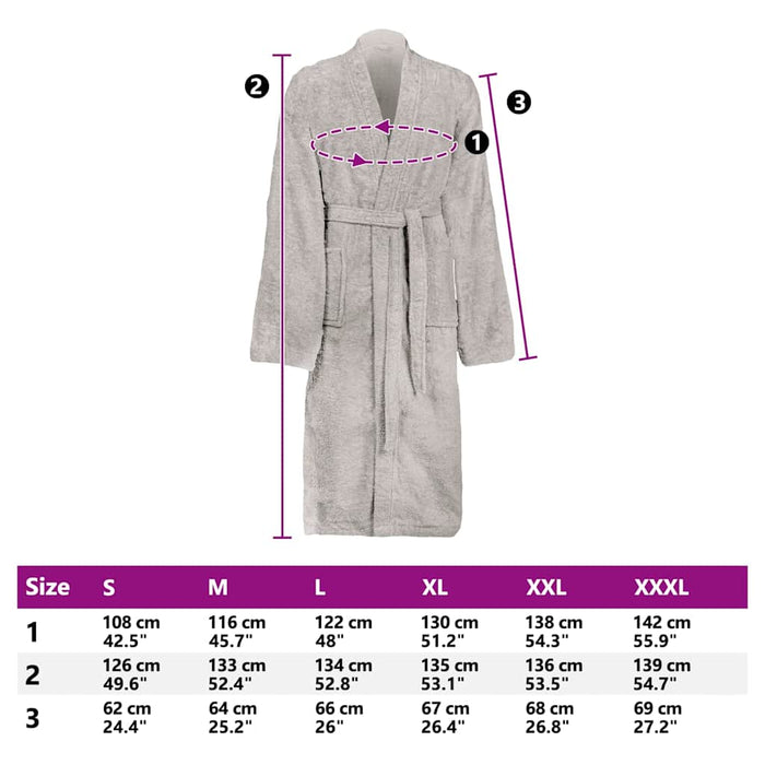 vidaXL Accappatoio KINN xl Cotone