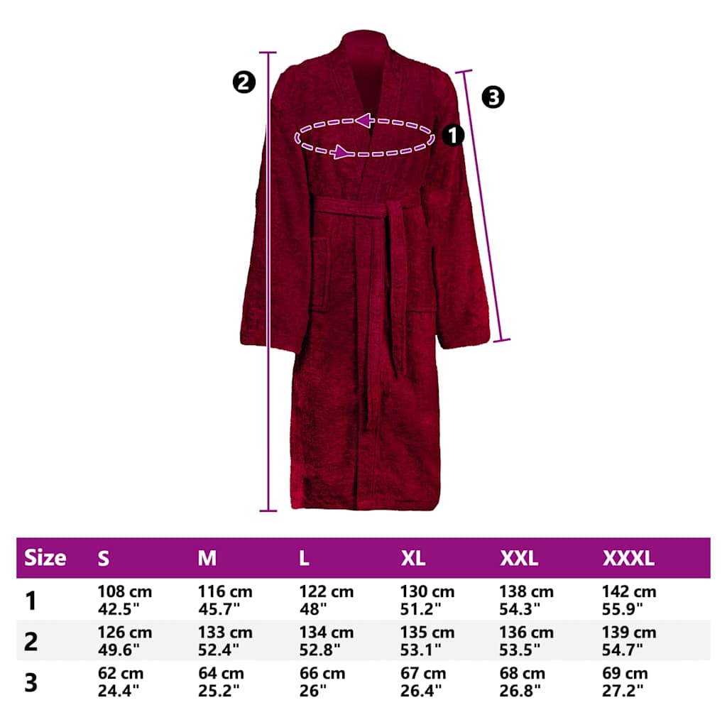 vidaXL Accappatoio KINN xxxl Cotone