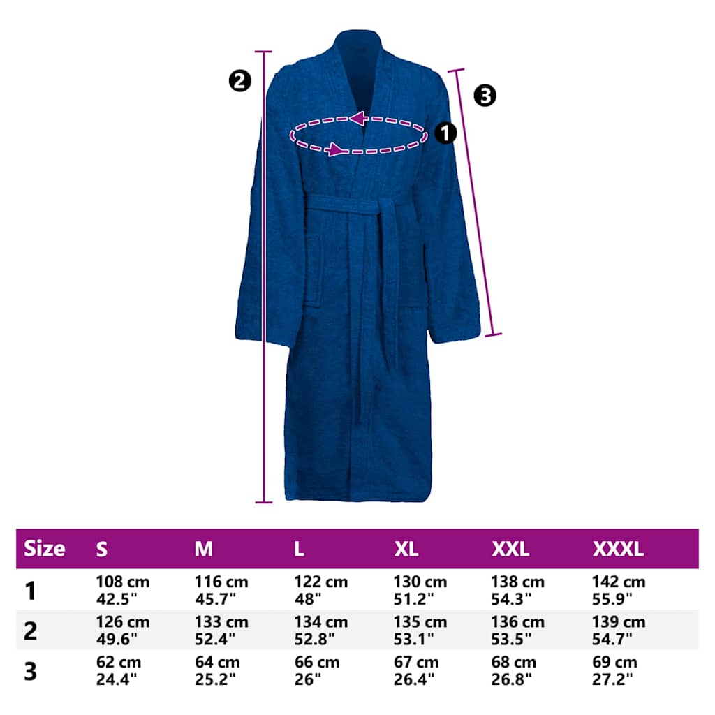 vidaXL Accappatoio KINN xxl Cotone