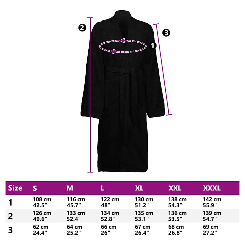 vidaXL Accappatoio KINN xl Cotone