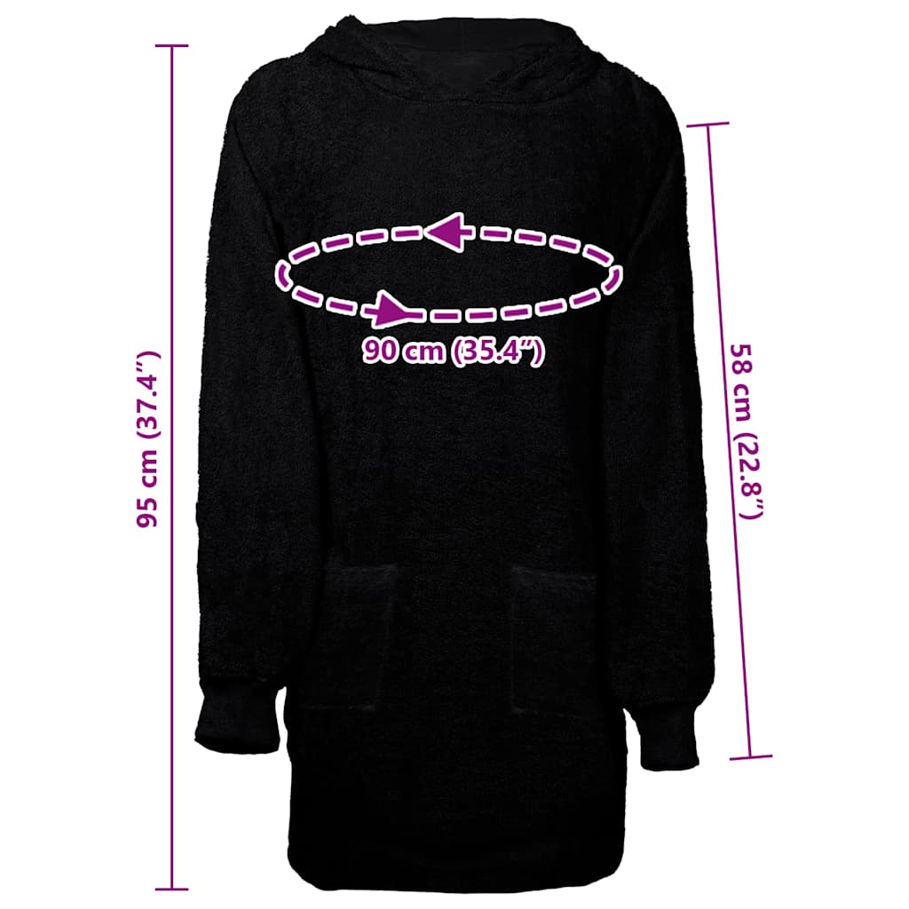 vidaXL Robe KINN Nero l Cotone