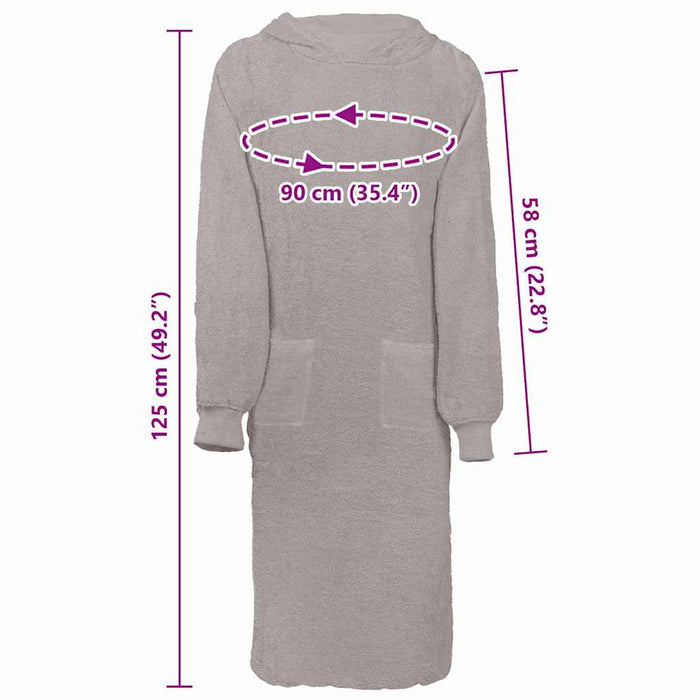 vidaXL Robe KINN Grigio xl Cotone