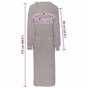 vidaXL Robe KINN Grigio xxl Cotone