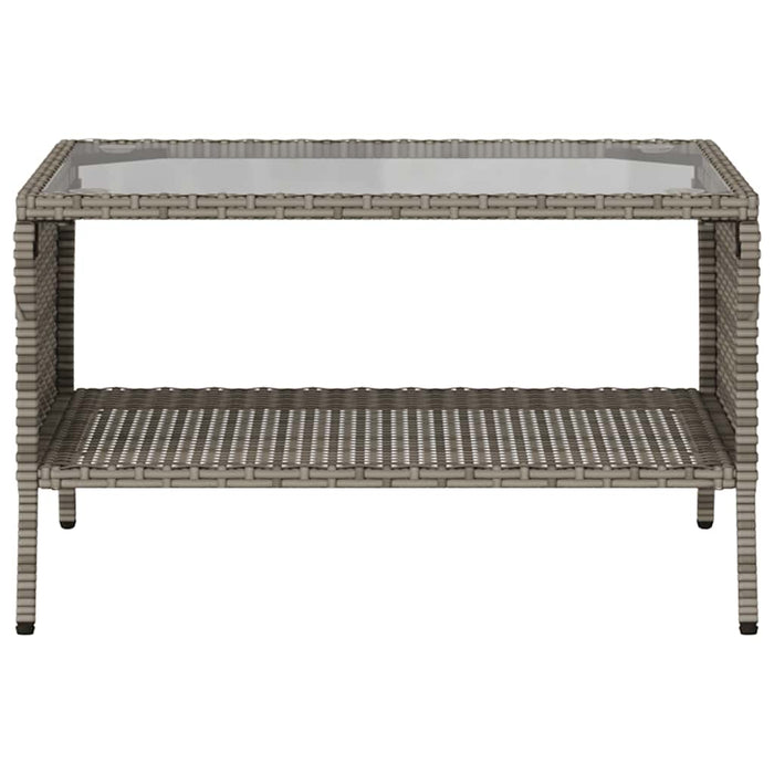 Divano da Giardino a 2 Posti Cuscini&Tavolo Grigio Polyrattan 4103852