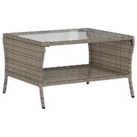 Divano da Giardino a 2 Posti Cuscini&Tavolo Grigio Polyrattan 4103852