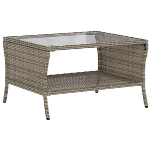 Divano da Giardino a 2 Posti Cuscini&Tavolo Grigio Polyrattan 4103852