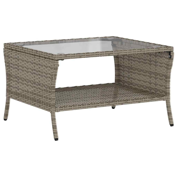 Divano da Giardino a 2 Posti Cuscini&Tavolo Grigio Polyrattan 4103852