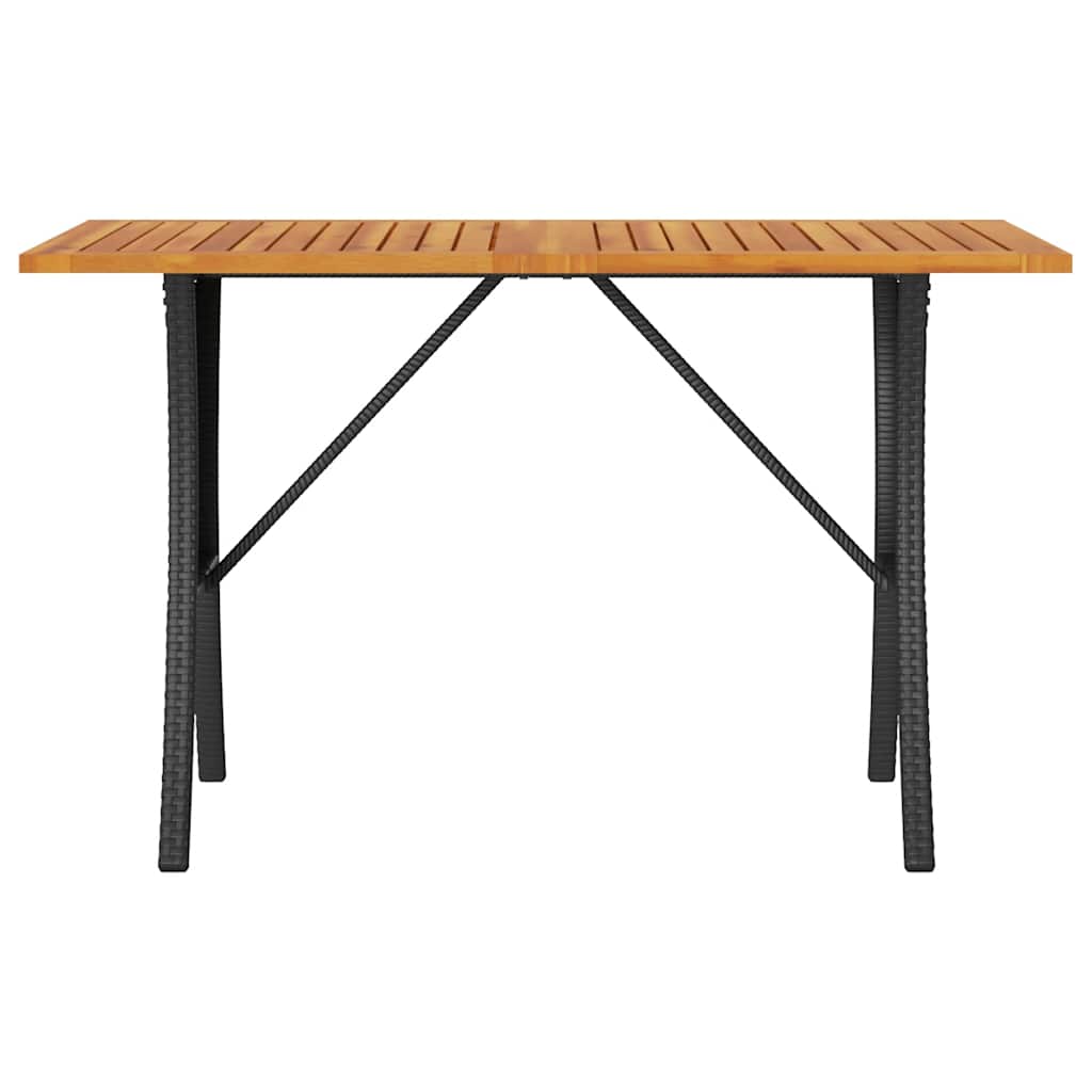 Divano da Giardino a 3 Posti Cuscini&Tavolo Nero in Polyrattan 4103854