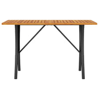 Divano da Giardino a 3 Posti Cuscini&Tavolo Nero in Polyrattan 4103854