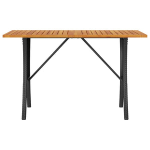 Divano da Giardino a 3 Posti Cuscini&Tavolo Nero in Polyrattan 4103854