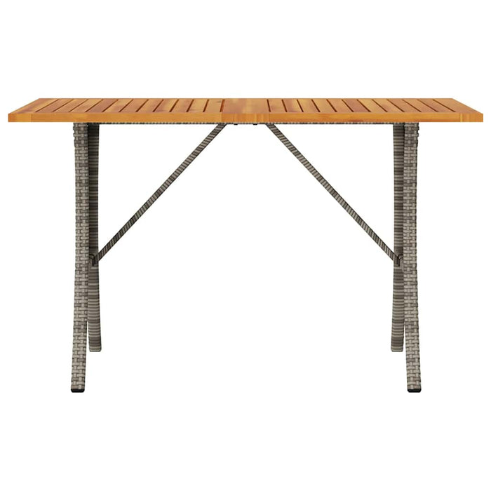 Divano da Giardino a 3 Posti Cuscini&Tavolo Grigio Polyrattan 4103856