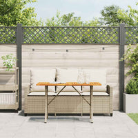 Divano Giardino 3 Posti con Cuscini e Tavolo Beige Polyrattan 4103858