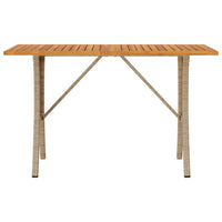 Divano Giardino 3 Posti con Cuscini e Tavolo Beige Polyrattan 4103858