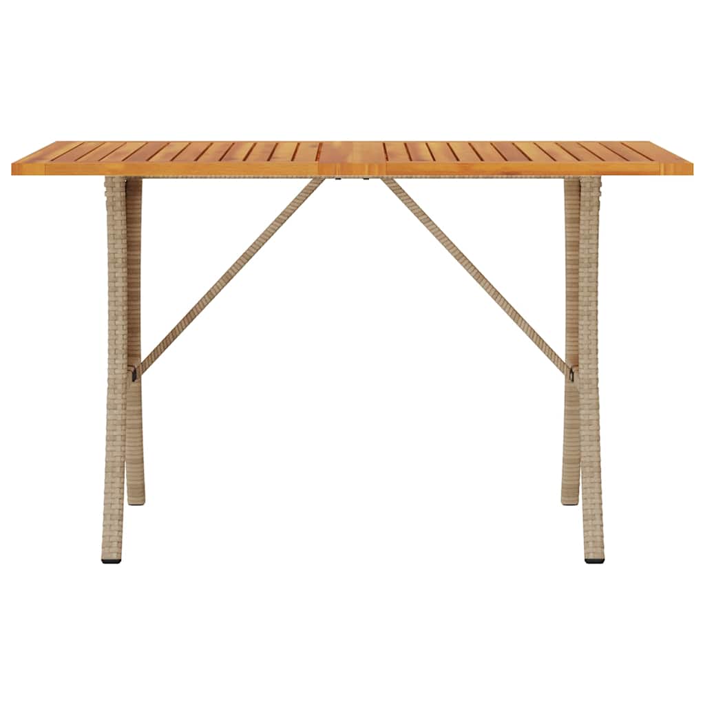 Divano Giardino 3 Posti con Cuscini e Tavolo-Sofa da Giardino-Divanetto da esterno Beige Polyrattan