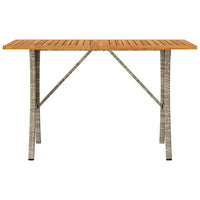 Divano 3 Posti con Cuscini e Tavolo Grigio Chiaro Polyrattan 4103859